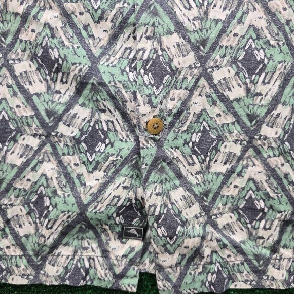 Tommy Bahama Shirt Mens Large Button Up Hawaiian Camp Summer Beach Casual‎ FLAW - Picture 4 of 13
